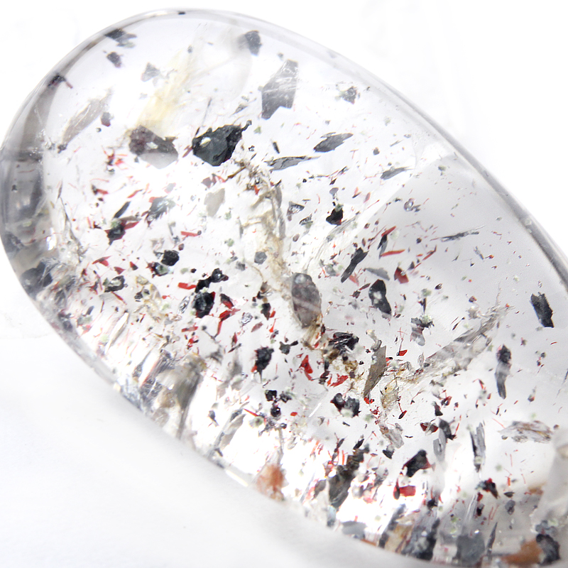 ファイアークォーツ（レピドクロサイト・ヘマタイトインクルージョン）ペンダント-003│水晶クラスター、天然石ビーズのアートクリスタル