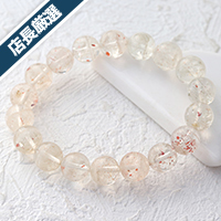 【スーパーSALE】【店長厳選】 タンザニア・アルーシャ産レピドクロサイトインフェルドスパー11mmブレスレット-001