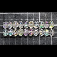 【ゆうパケット対応可】オーロラクォーツボタンカット4×6mm（1.0mm穴）