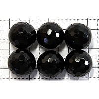 【ゆうパケット対応可】オニキスミラーカット14mm（1.0mm穴）