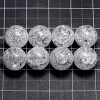 【ゆうパケット対応可】クラッククォーツ　10mm（1.0mm穴）