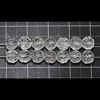 " .【ゆうパケット対応可】水晶ロータスカット6mm（1.0mm穴）. "