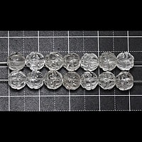 【ゆうパケット対応可】水晶ロータスカット6mm（1.0mm穴）