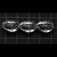 【ゆうパケット対応可】水晶オリーブツイストファセットカット10×10×15mm（1.0mm穴）