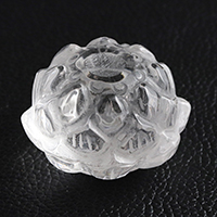 【スーパーSALE】水晶蓮の花彫り物（丸玉台座）-075