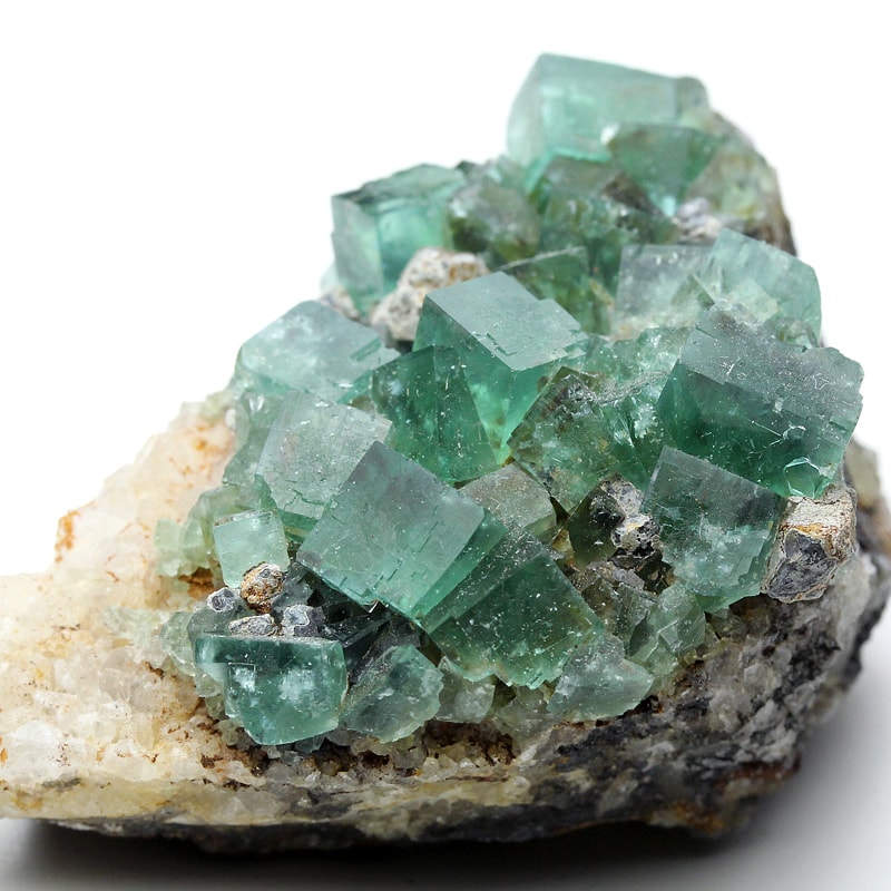 イギリスロジャリー鉱山産グリーンフローライトクラスター-046水晶