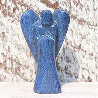 ブルーアベンチュリン彫り物（エンジェル）-003