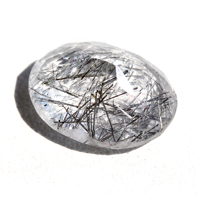 トルマリンインクォーツ ルース-010/水晶クラスター、天然石ビーズのアートクリスタル