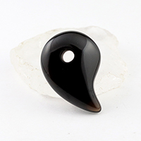 チベット産モリオン勾玉(小)-061