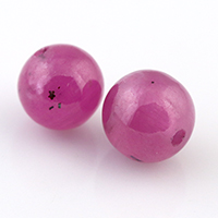 【天然石アウトレットビーズ】ルビー6〜7mm(1.0mm穴）（2個セット）-510