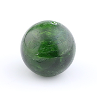 【天然石アウトレットビーズ】クロムダイオプサイド13〜14mm（1個）（1.0mm穴）-542