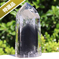 【スーパーSALE】【特選品】ブラジル・バイーア州アレグレ産ブラックファントムレムリアンシードクリスタル-391