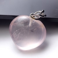 【スーパーSALE】ローズクォーツハートペンダント-052