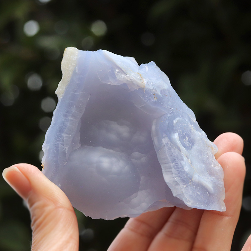 マラウイ産ブルーレースアゲート原石-008水晶クラスター、天然石