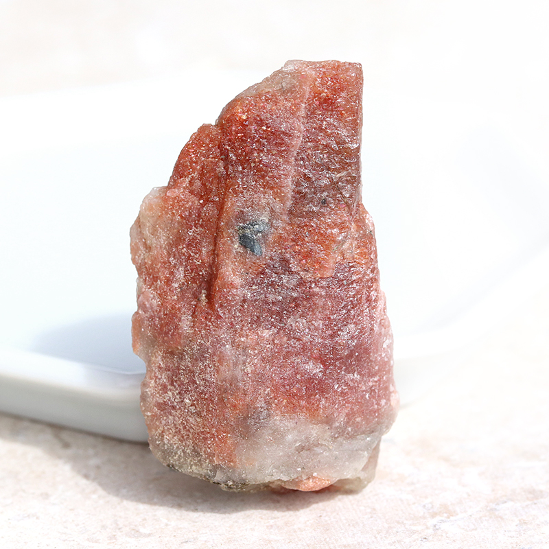 インド産サンストーン原石-001水晶クラスター、天然石ビーズのアートクリスタル