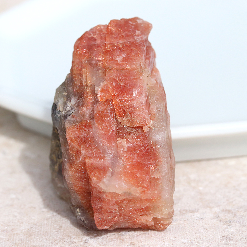 インド産サンストーン原石-002水晶クラスター、天然石ビーズのアートクリスタル