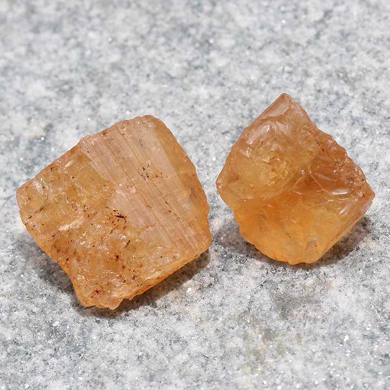 ブラジル産インペリアルトパーズ原石（2個セット）-030水晶クラスター ...