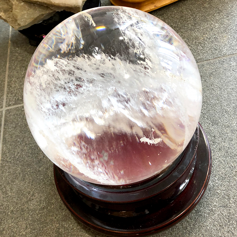 非表示】初出し！極上ブラジル産超特大水晶丸玉-023水晶