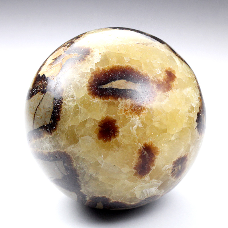マダガスカル産セプタリアン丸玉-001水晶クラスター、天然石ビーズの 